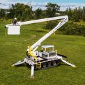 Achiever TC-55 Tracked Aerial with Jib 48 inch wide bucket, 700 lbs capacity